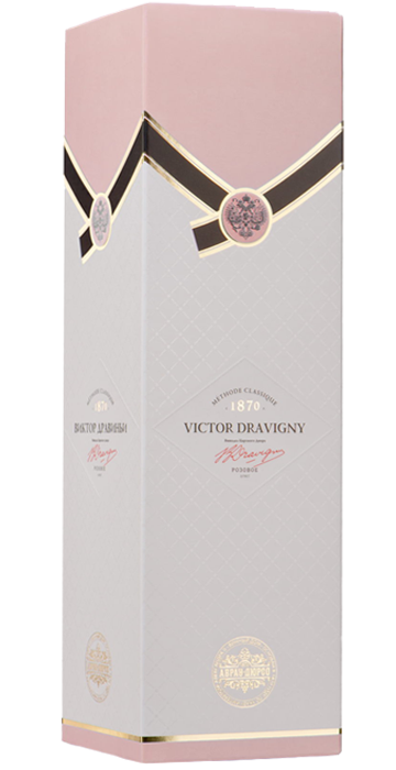 Victor Dravigny розовое брют 750 мл в подарочной упаковке