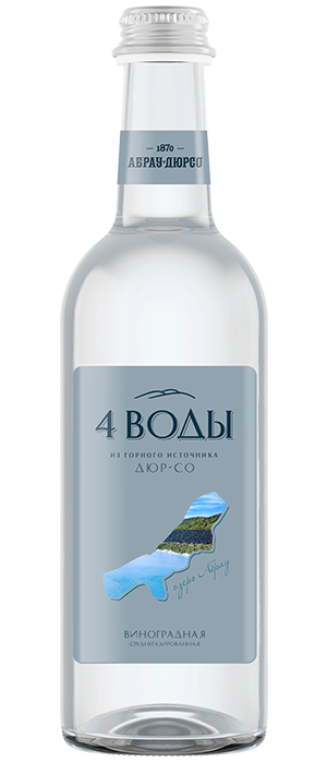 «4 воды» газированная виноградная 375 мл.