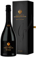 Вино игристое белое «Империалъ Brut Vintage» в подарочной упаковке